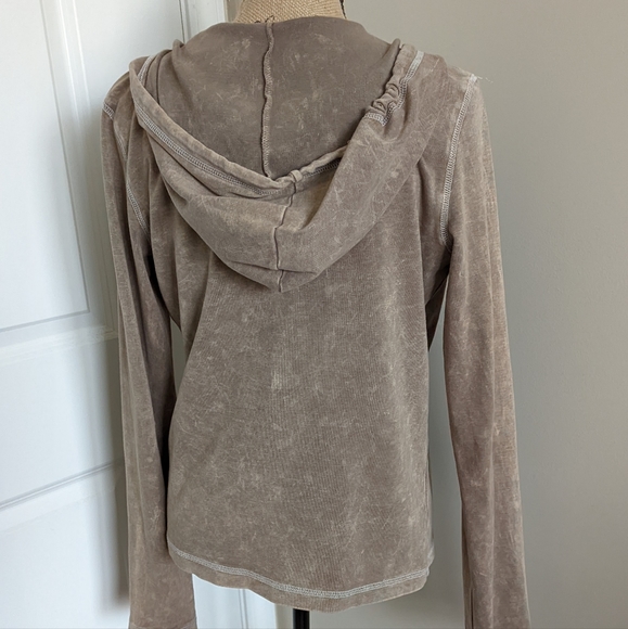 Y2K stonewashed light zip-up hoodie - Picture 3 of 3